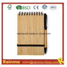A6 Spiral Bamboo Notebook with Eco Pen